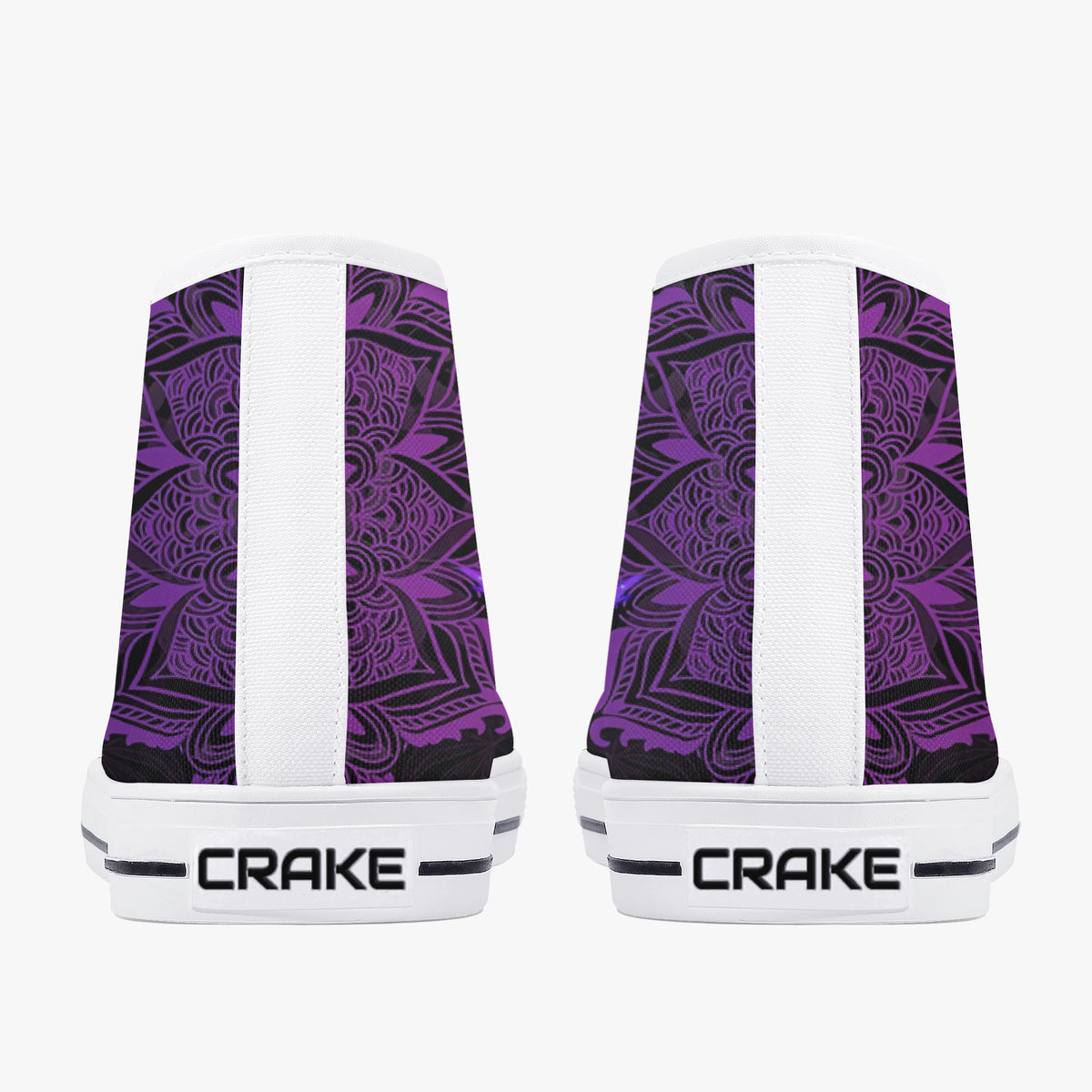 Crake High Top Purple Maple Leaf laced custom prints canvas shoes