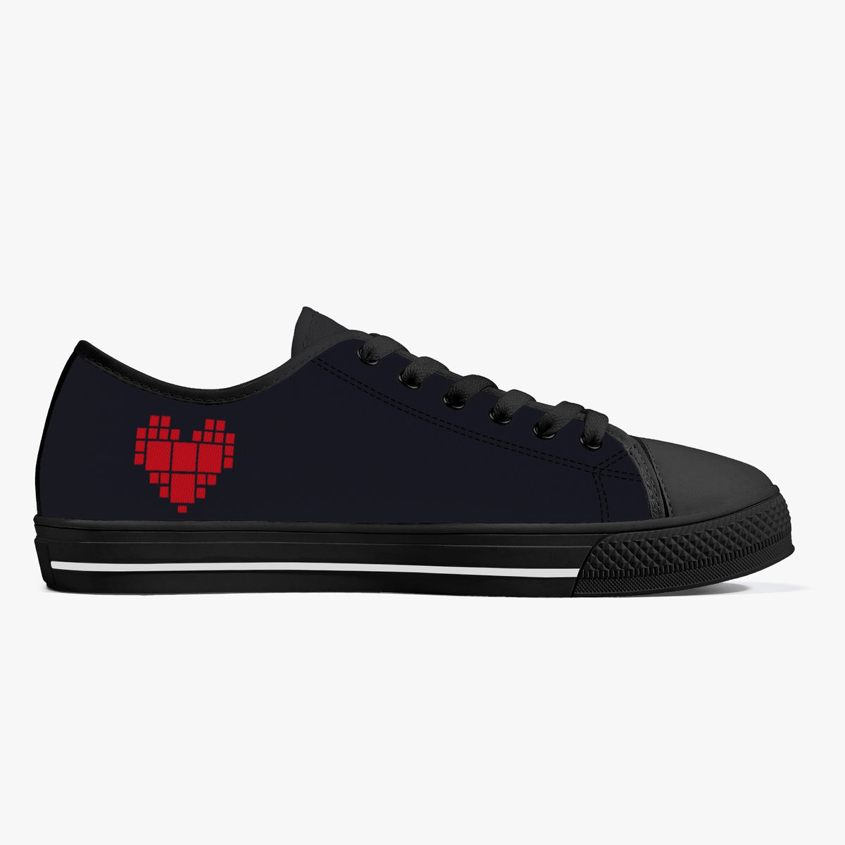 Crake Low Top Love laced custom prints canvas shoes