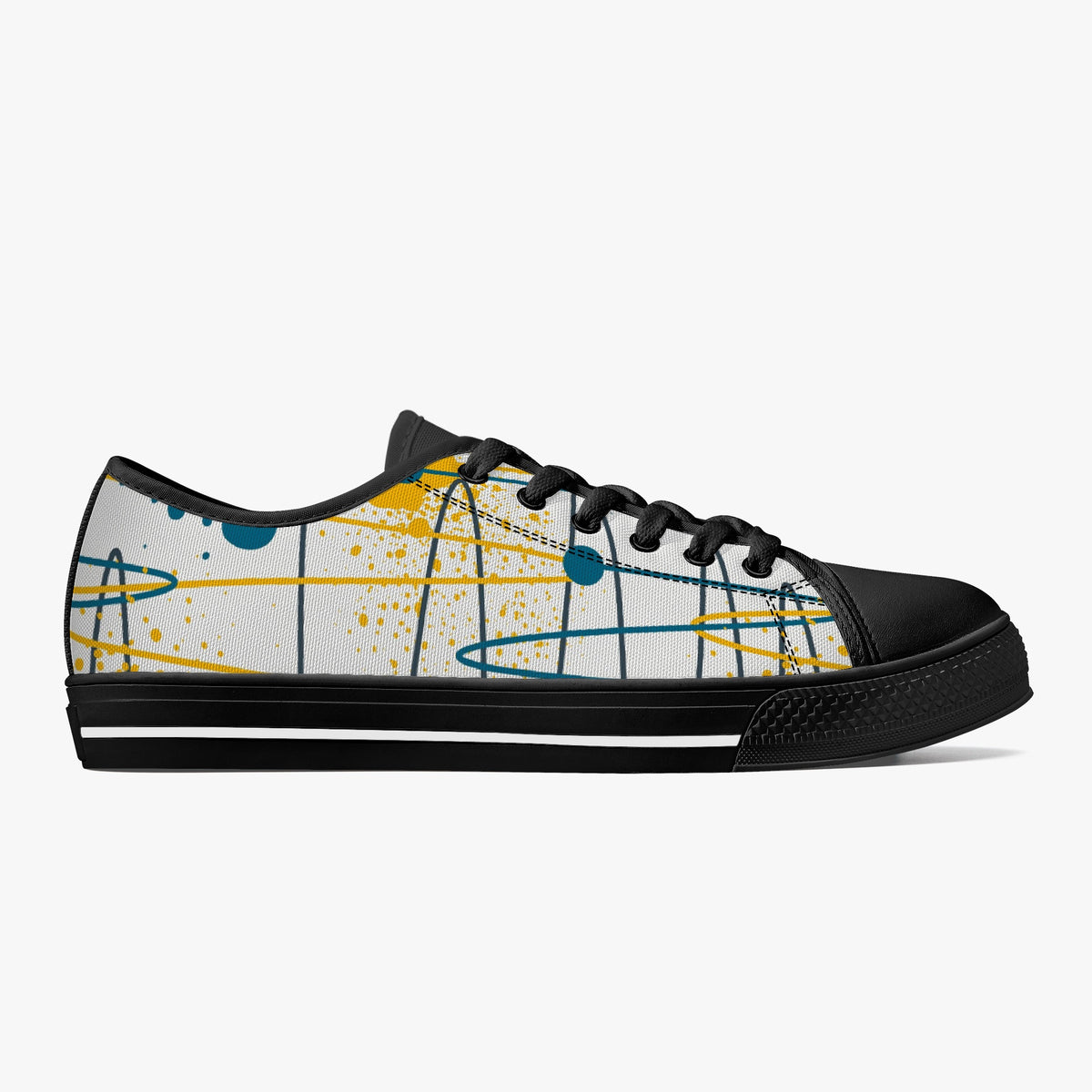 Crake Low Top Ego laced custom prints canvas shoes