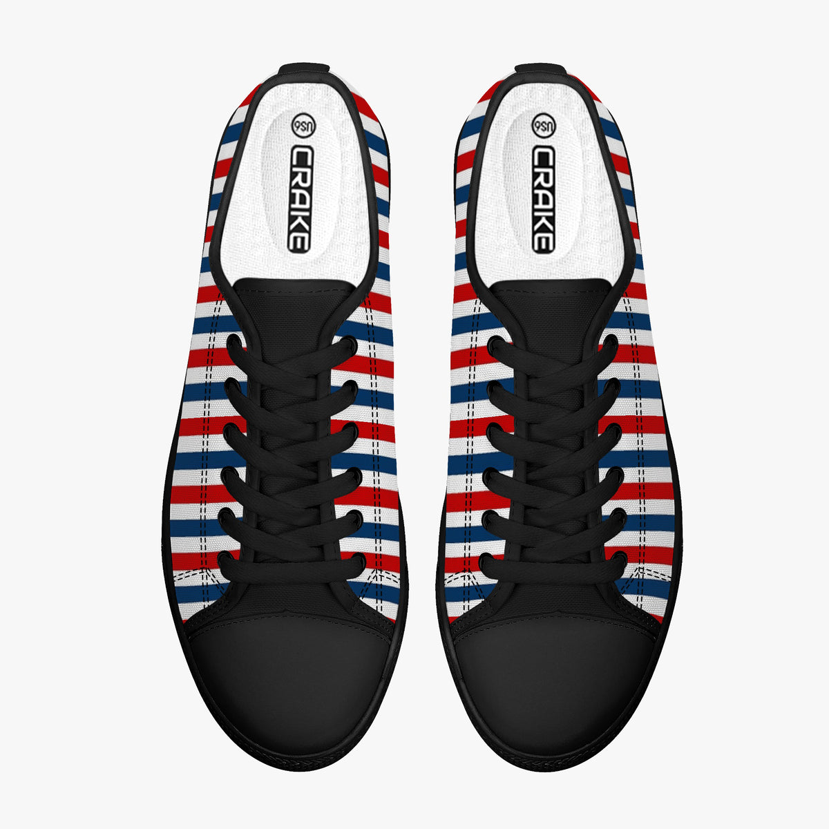 Crake Low Top RBW laced custom prints canvas shoes