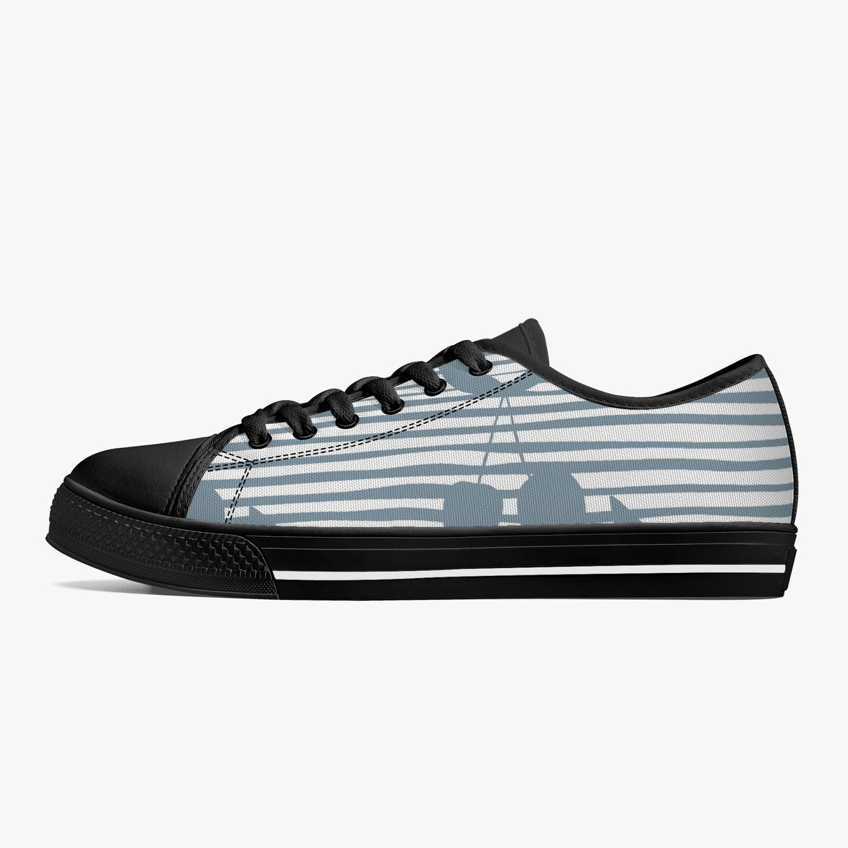 Crake Low Top The Curtain laced custom prints canvas shoes
