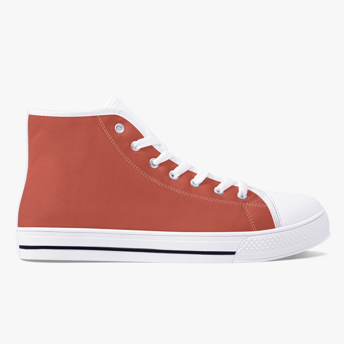 Crake High Top Orange laced custom prints canvas shoes