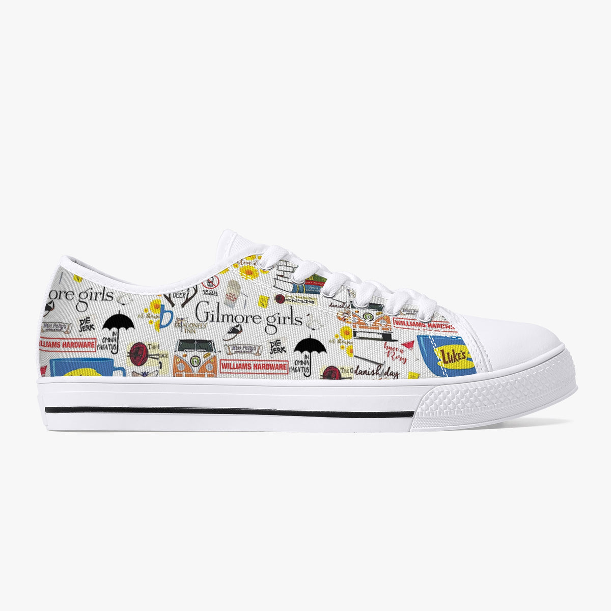 Crake Low Top William Hardware laced custom prints canvas shoes