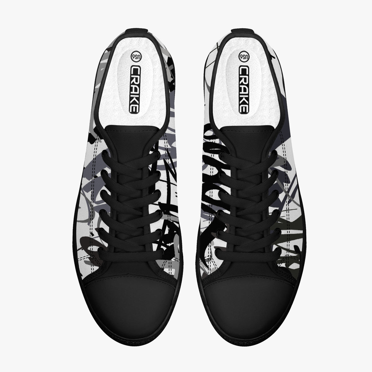 Crake Low Top Sapporo laced custom prints canvas shoes