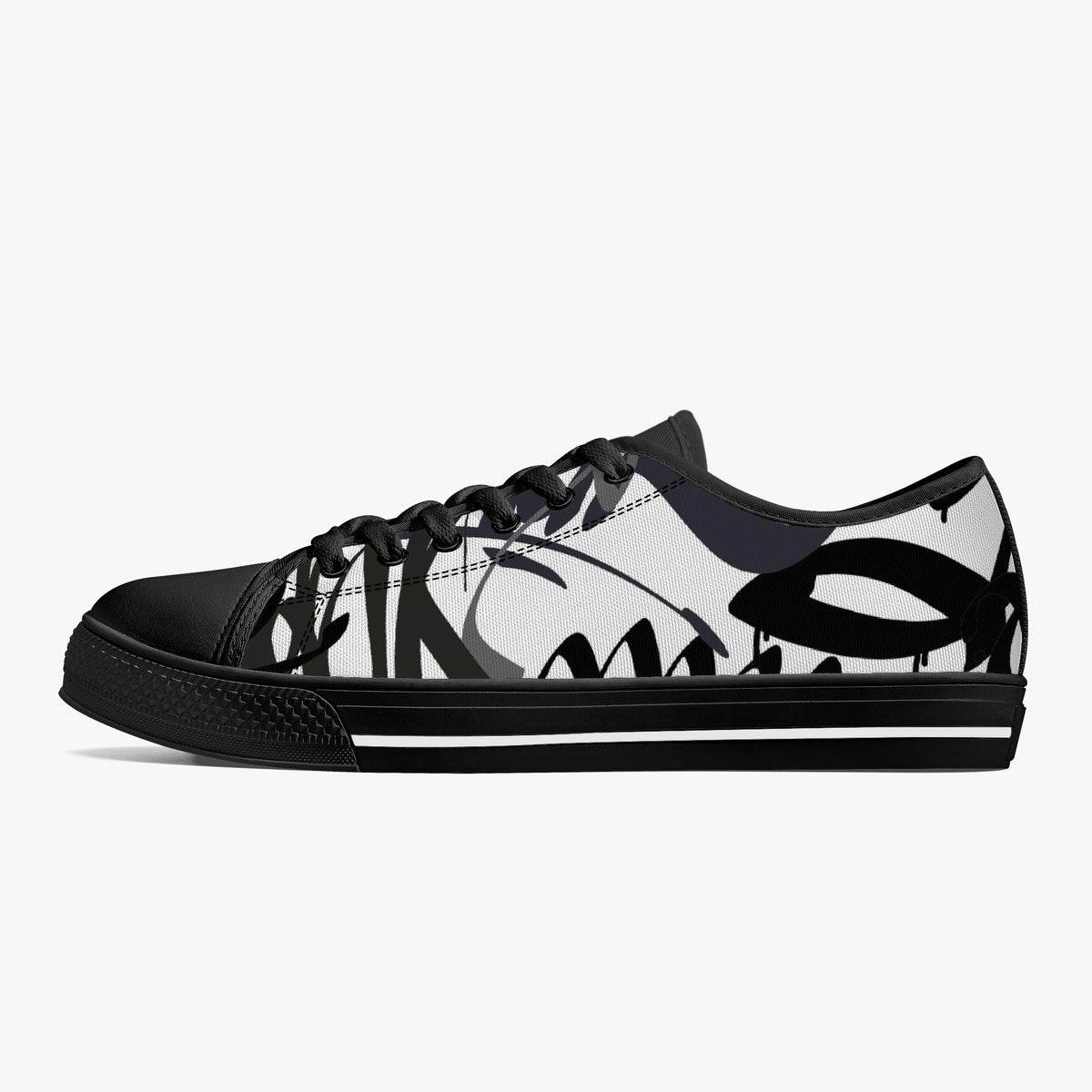 Crake Low Top Sapporo laced custom prints canvas shoes