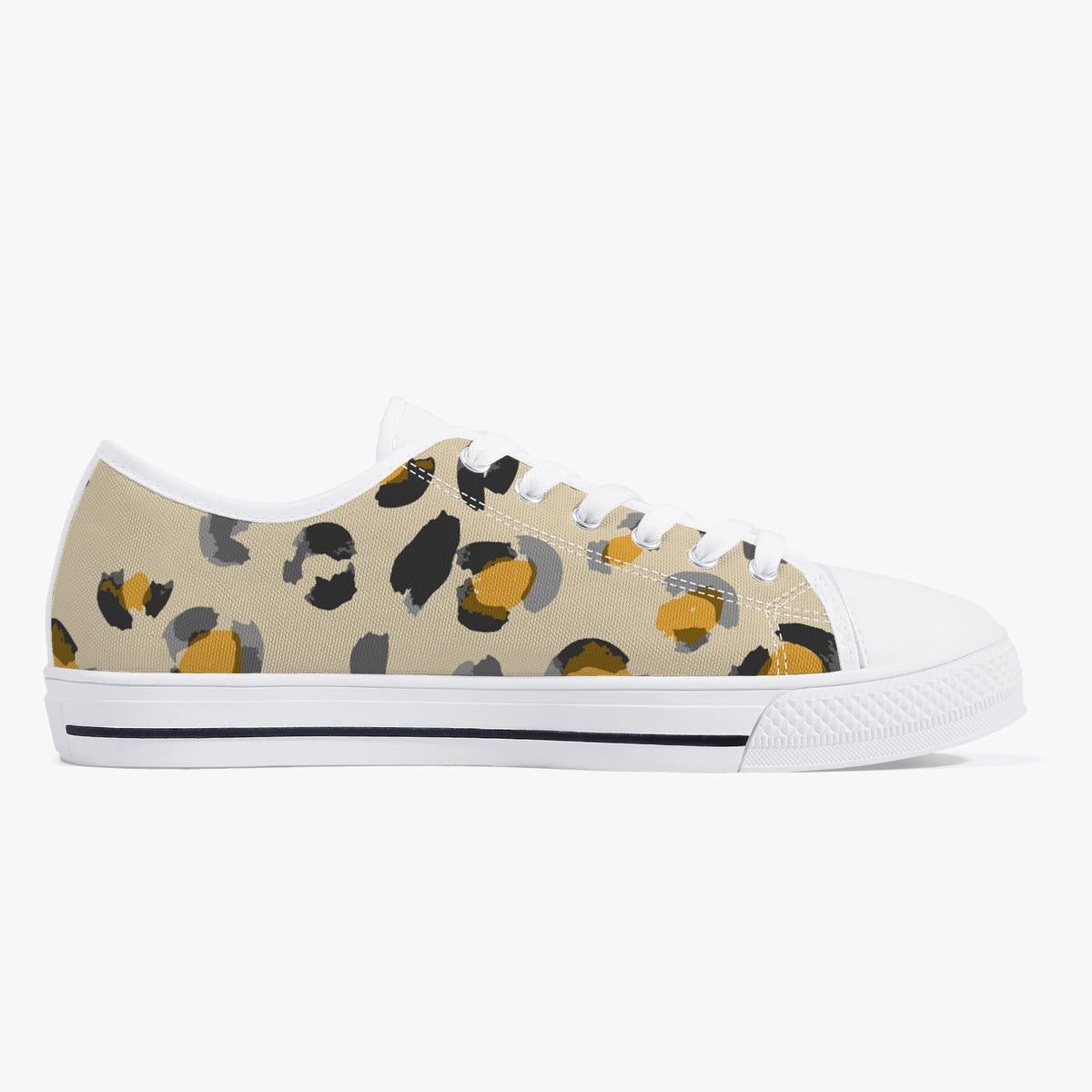 Crake Low Top Awesome Painting laced custom prints canvas shoes