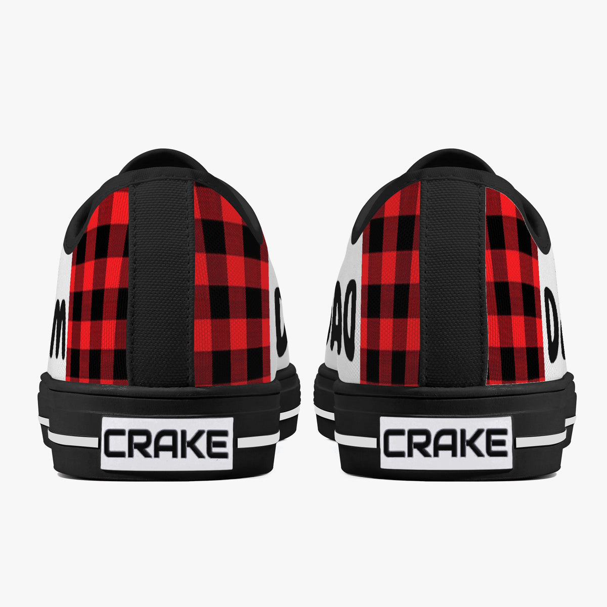 Crake Low Top Dachsund laced custom prints canvas shoes