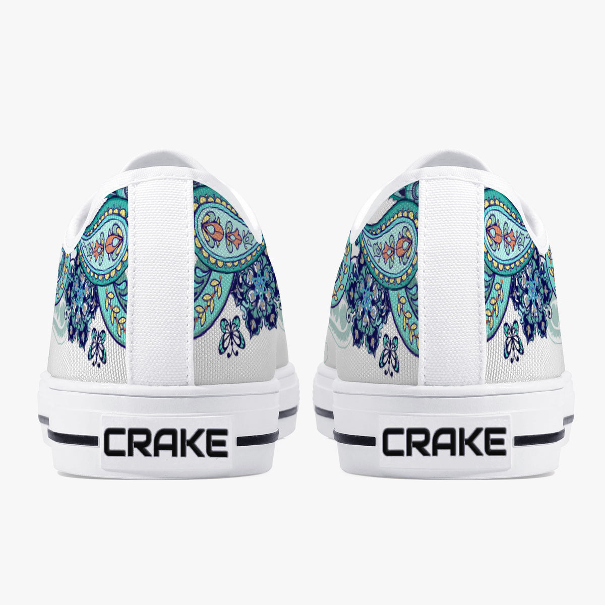 Crake Low Top Save the Turtles laced custom prints canvas shoes