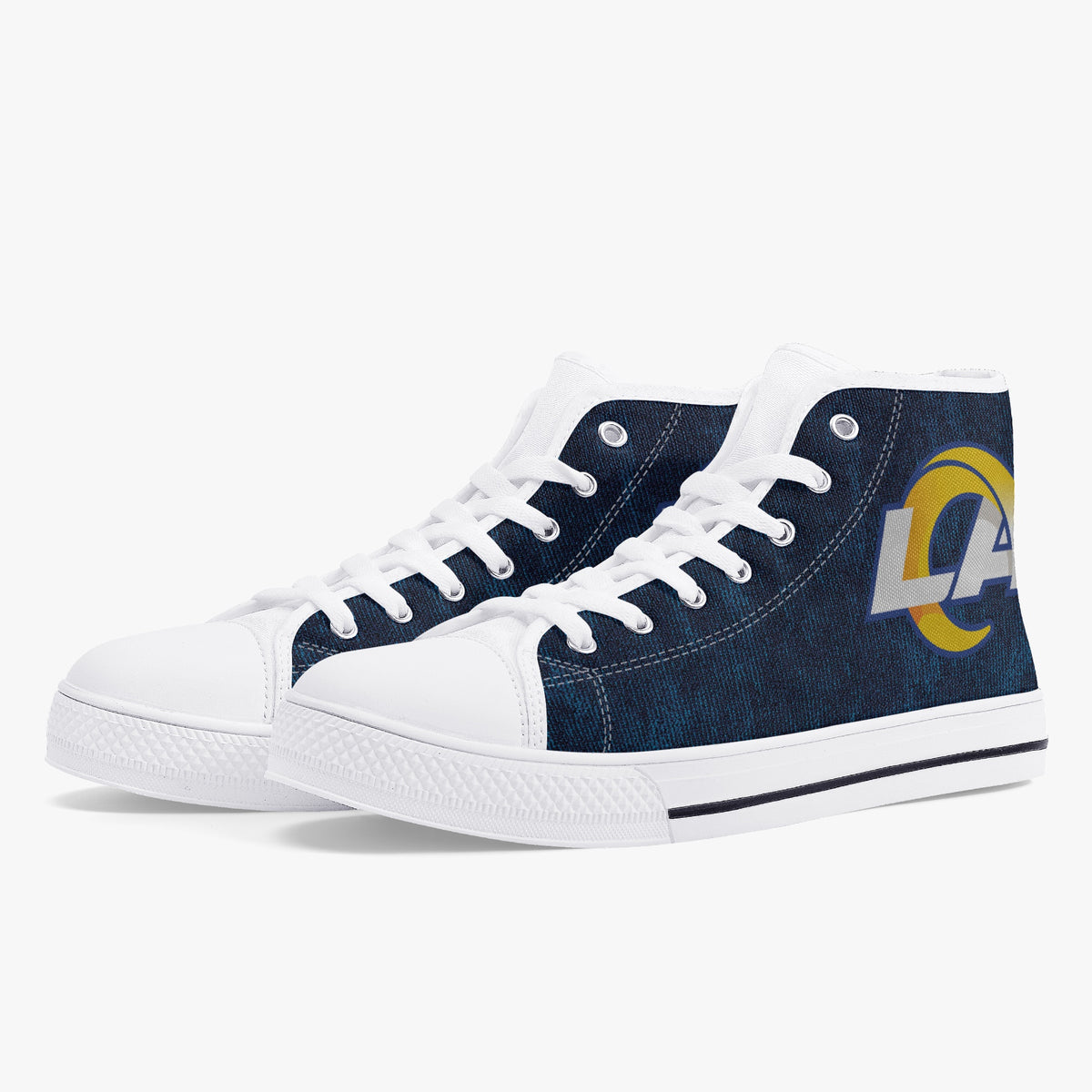 Crake High Top LA laced custom prints canvas shoes