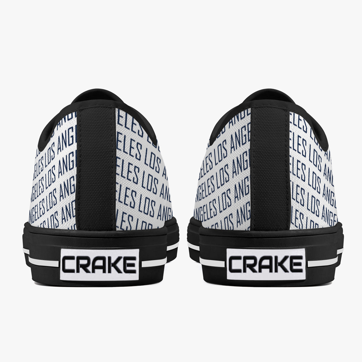 Crake Low Top LA Bull laced custom prints canvas shoes