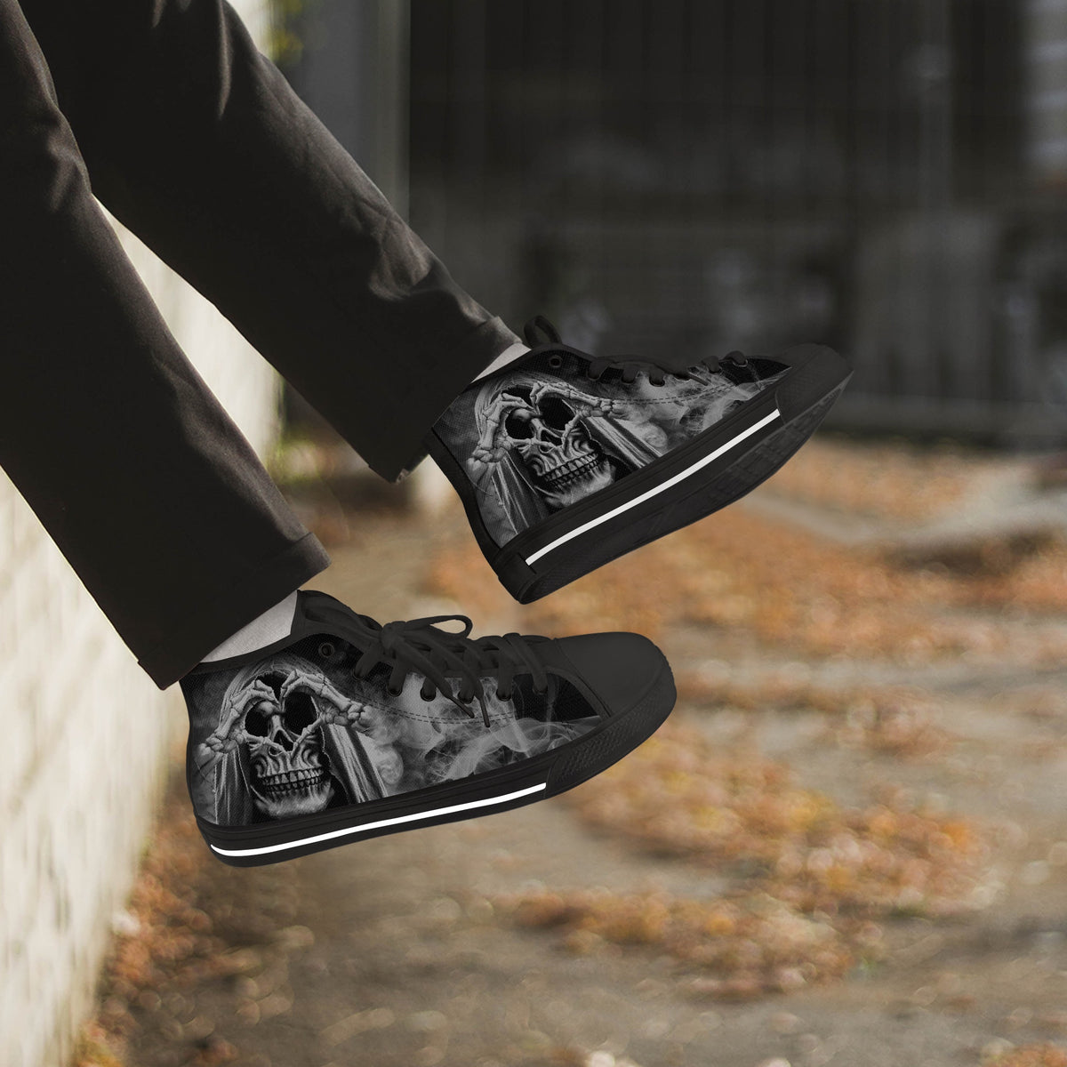Crake High Top Dark Lord laced custom prints canvas shoes