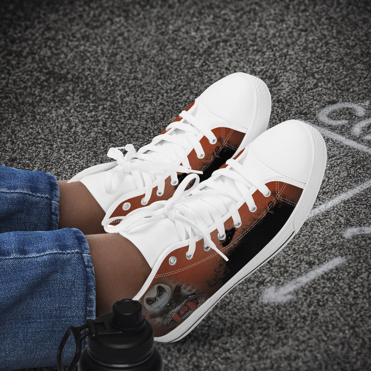 Crake High Top Suns laced custom prints canvas shoes