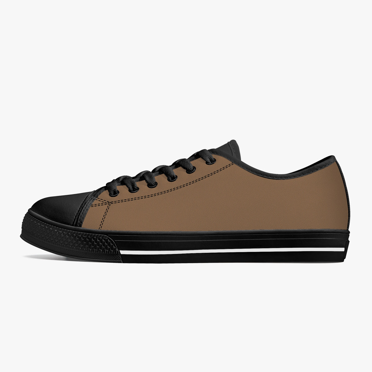 Crake Low Top Cocoa laced low top plain color canvas shoes