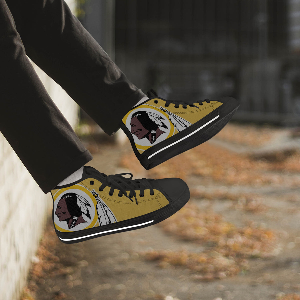 Crake High Top Apache laced custom prints canvas shoes