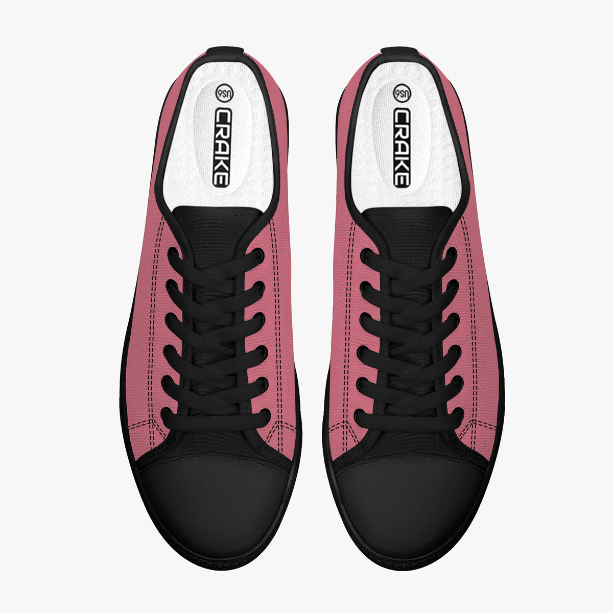 Crake Low Top Lips laced low top plain color canvas shoes