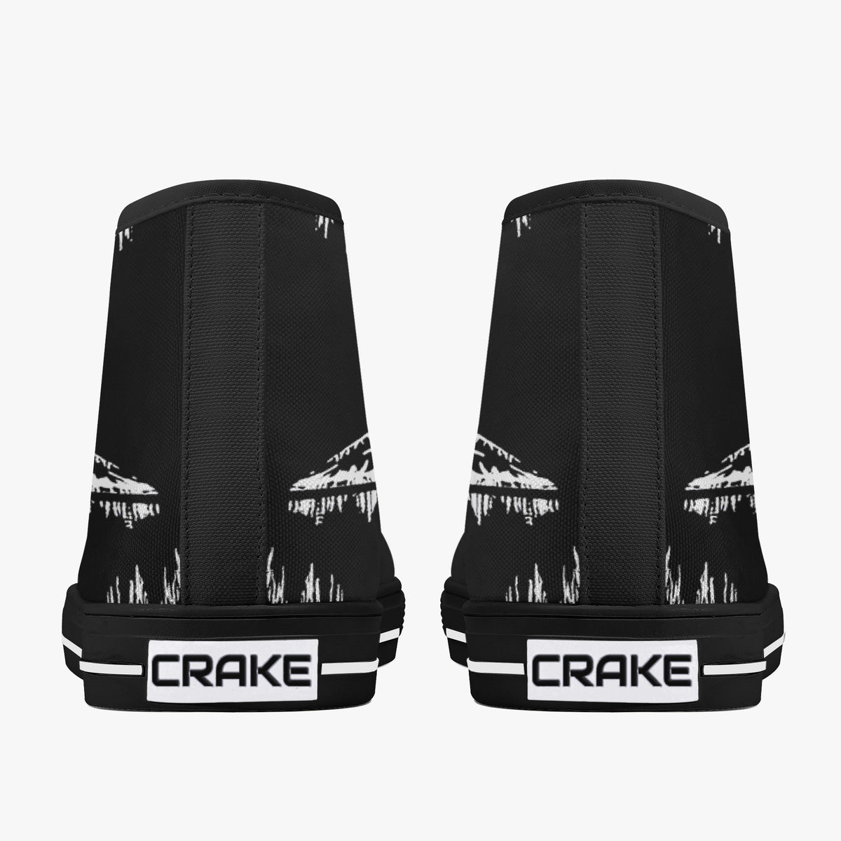 Crake High Top Voodoo laced custom prints canvas shoes