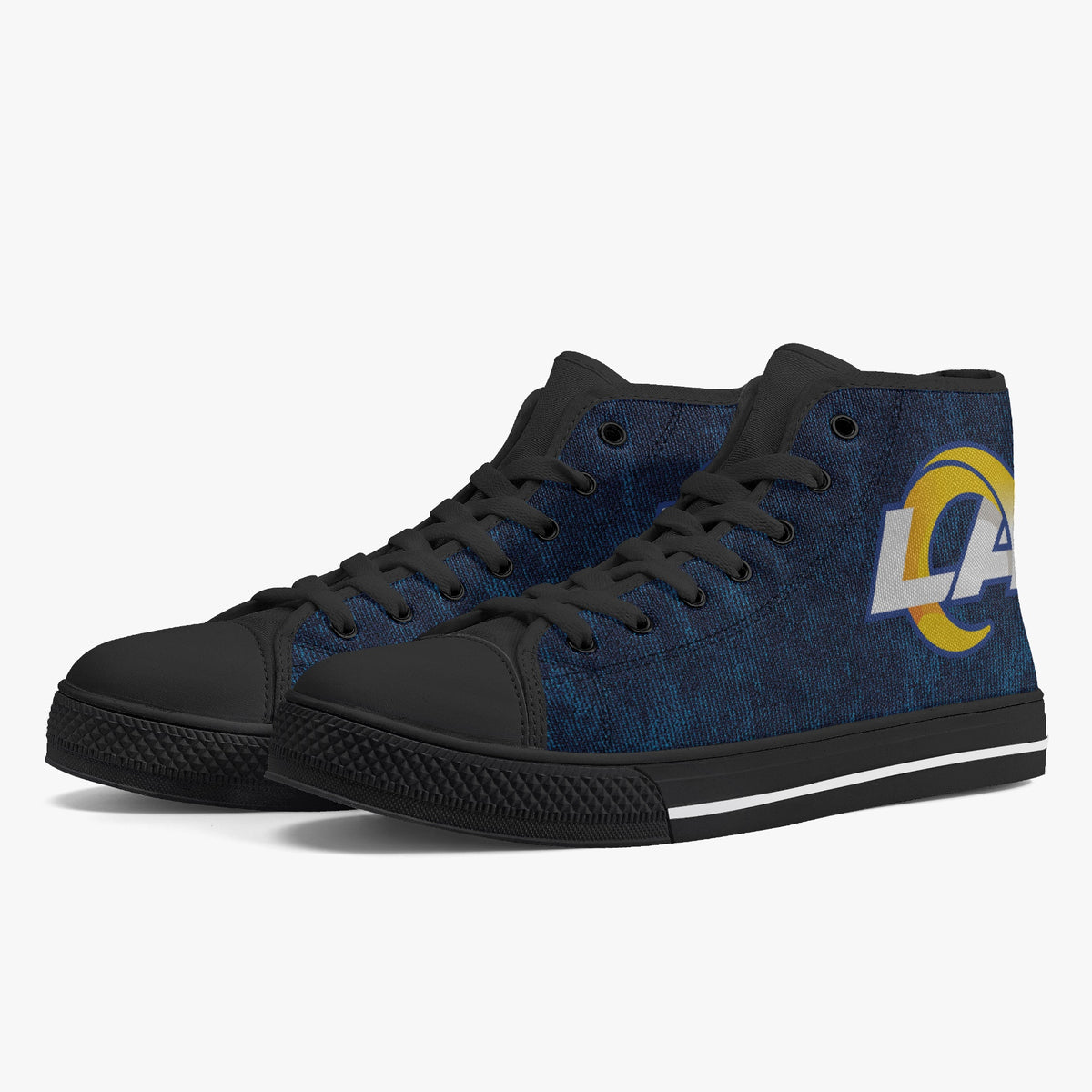 Crake High Top LA laced custom prints canvas shoes