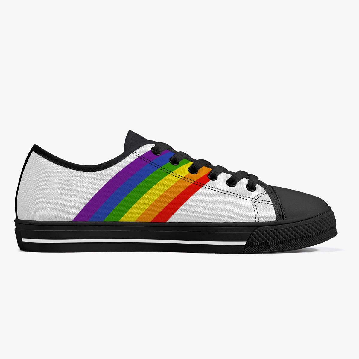 Crake Low Top Rainbow 0.2 laced custom prints canvas shoes