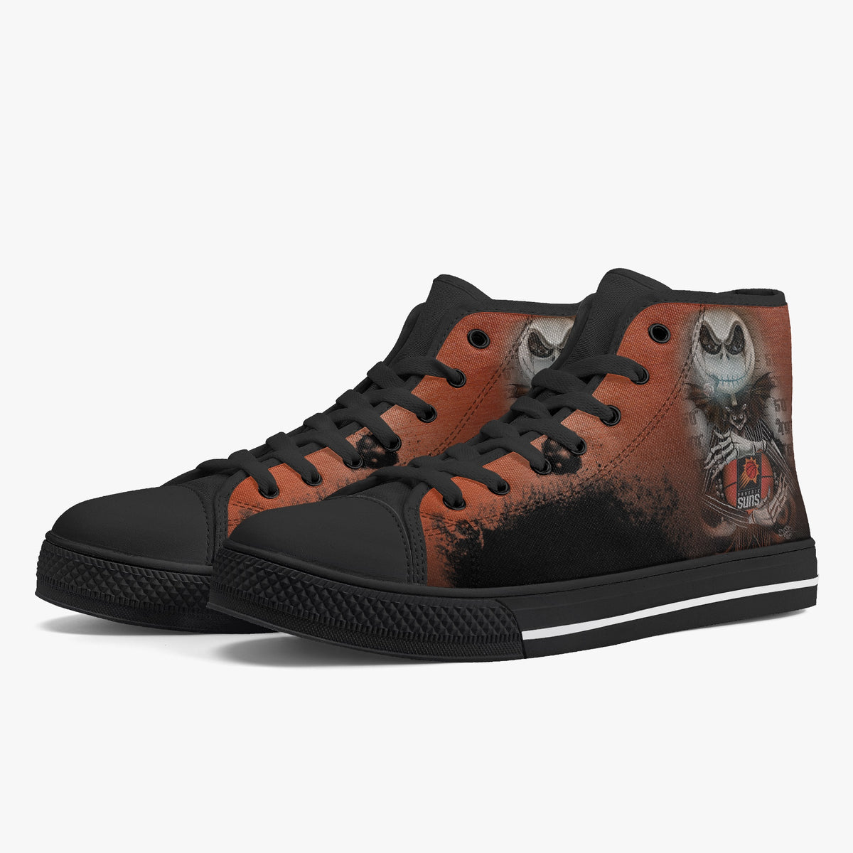 Crake High Top Suns laced custom prints canvas shoes