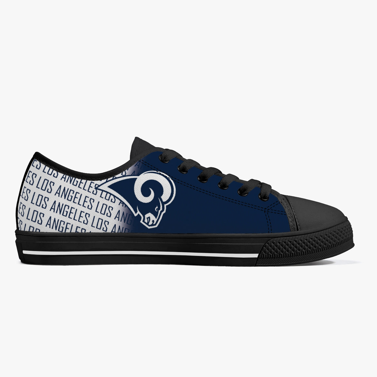 Crake Low Top LA Bull laced custom prints canvas shoes