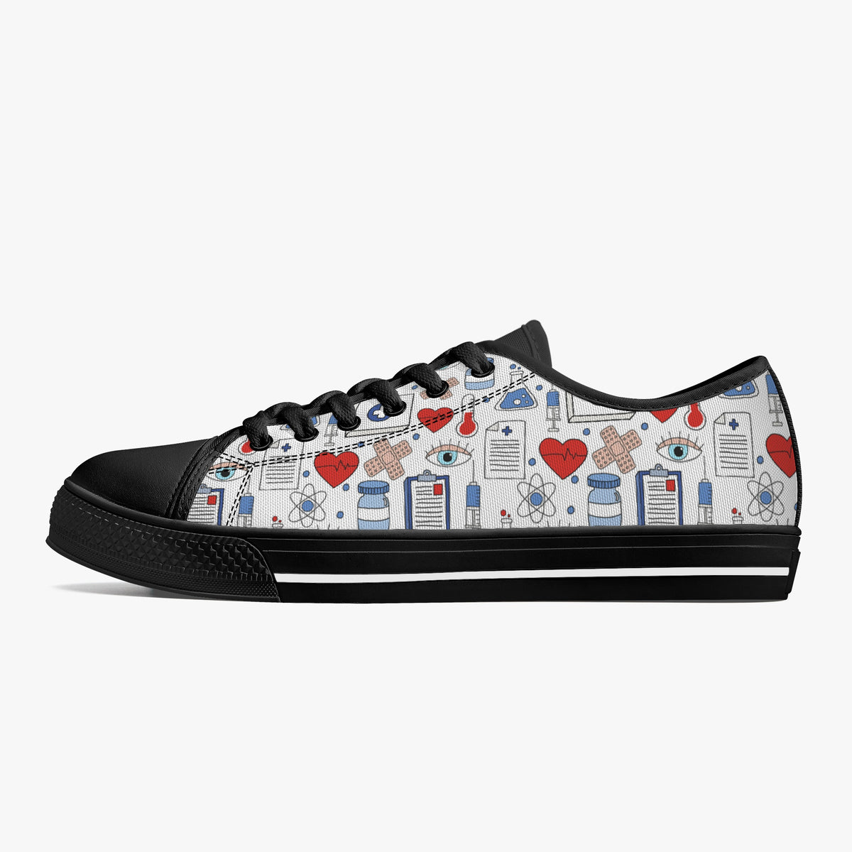 Crake Low Top William Hawks laced custom prints canvas shoes