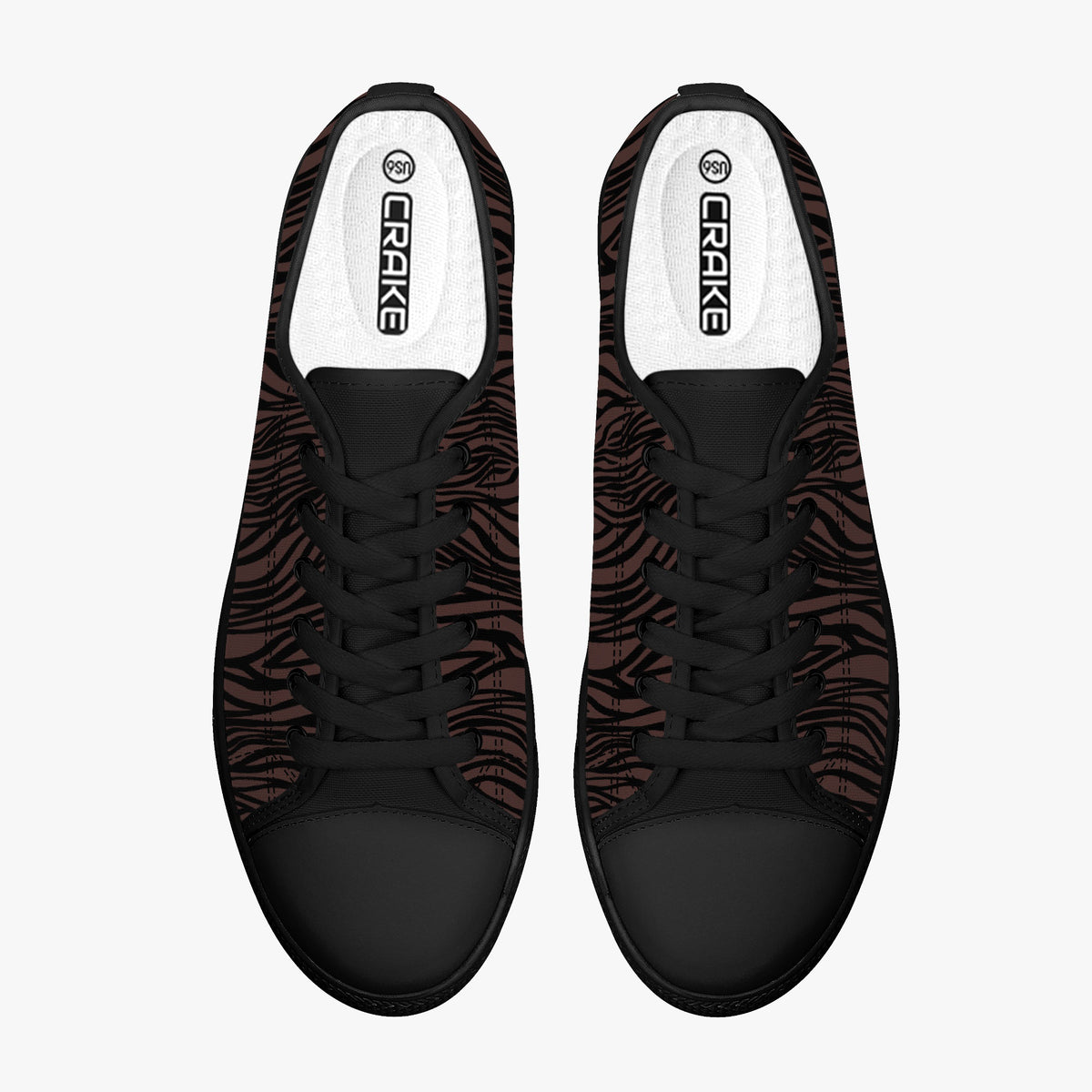Crake Low Top Springbok laced custom prints canvas shoes