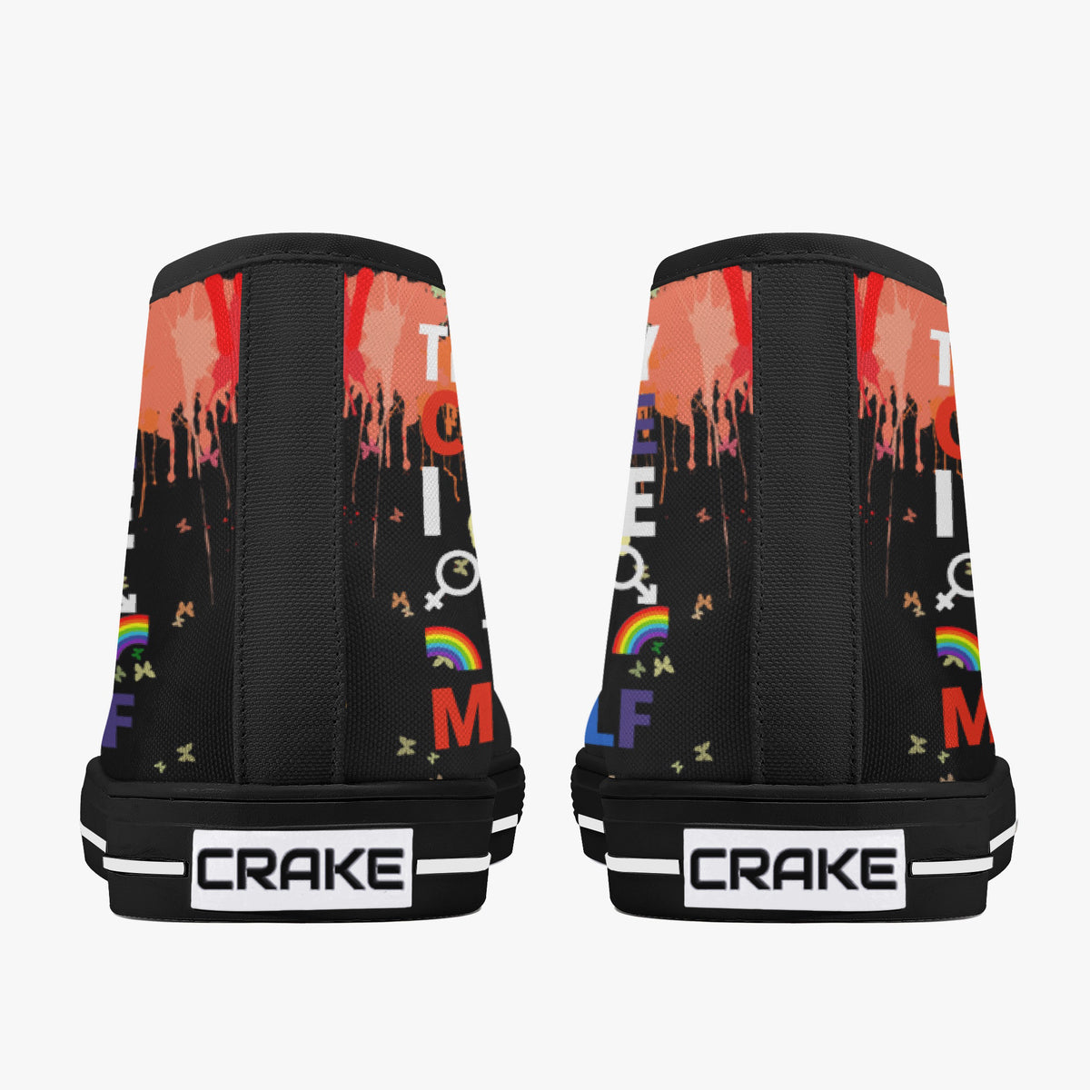 Crake High Top The Only Choice I Made Was To Be Myself laced custom prints canvas shoes