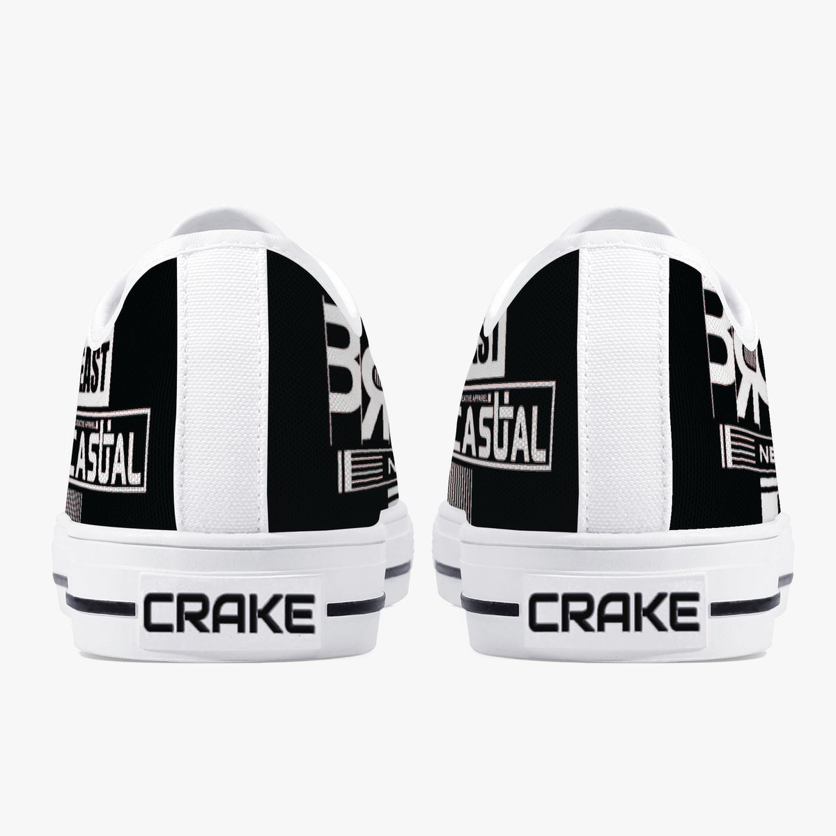 Crake Low Top Bronx and Brooklyn laced custom prints canvas shoes