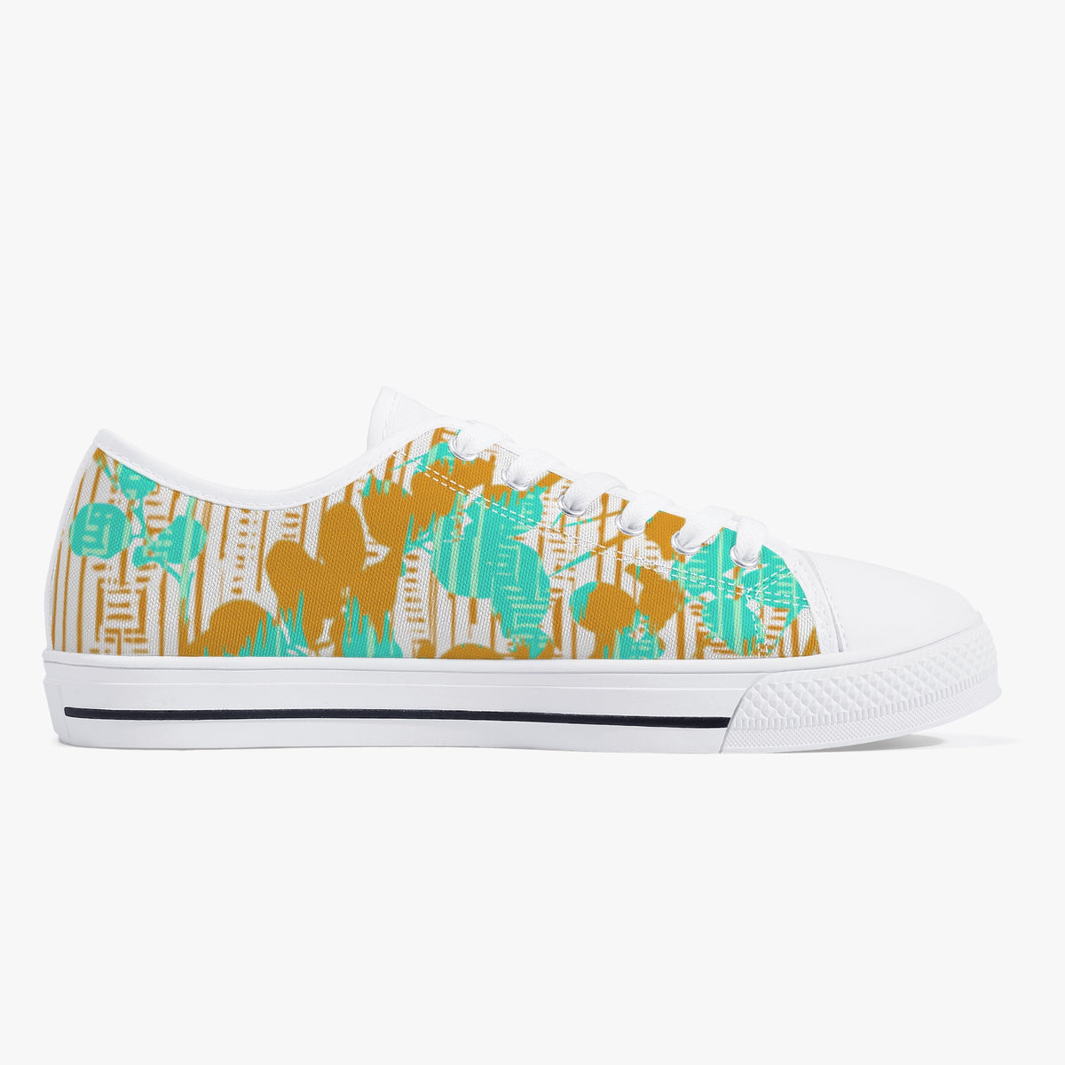 Crake Low Top Peters Painting laced custom prints canvas shoes