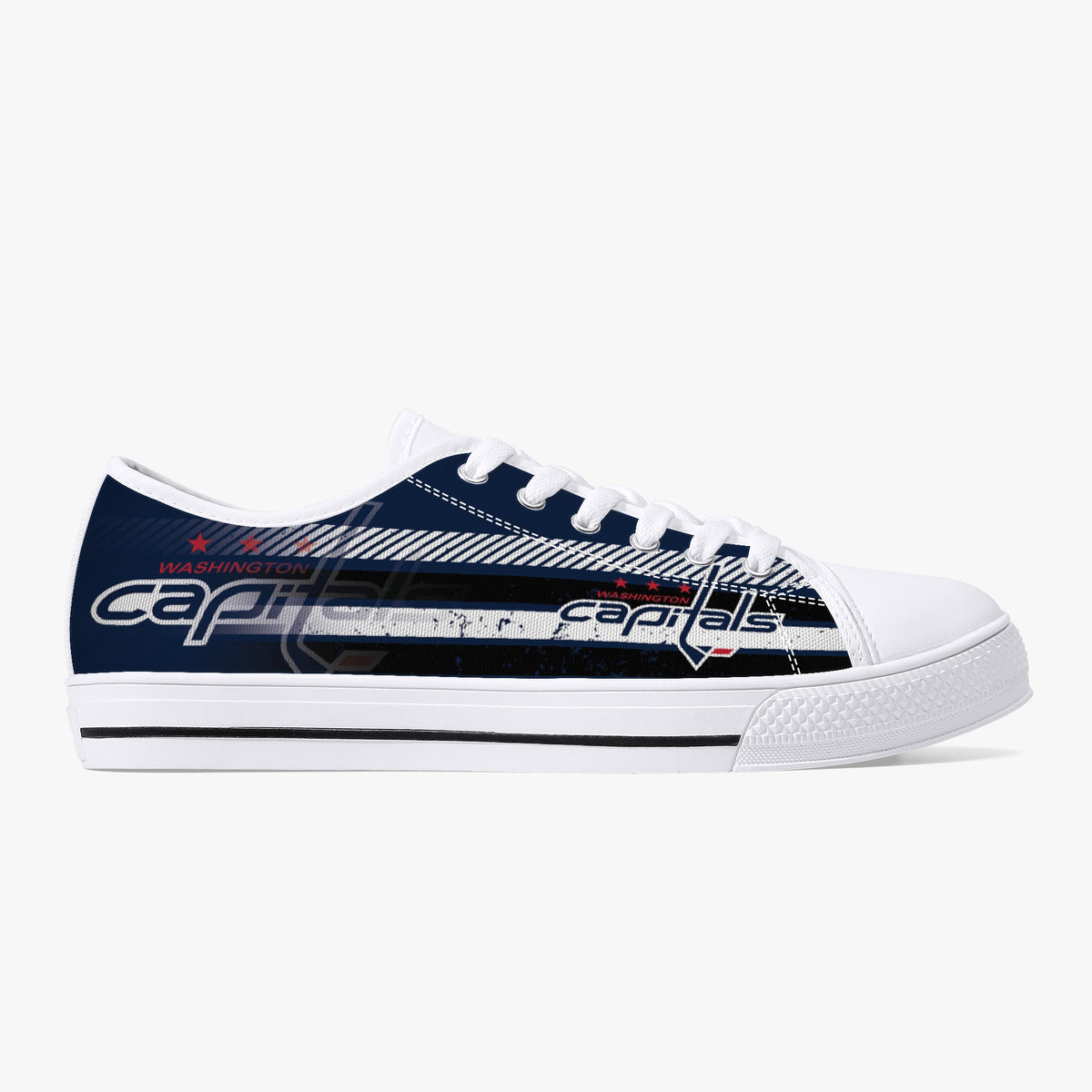 Crake Low Top Capitals laced custom prints canvas shoes