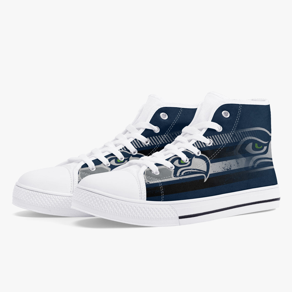 Crake High Top Bald Eagle laced custom prints canvas shoes