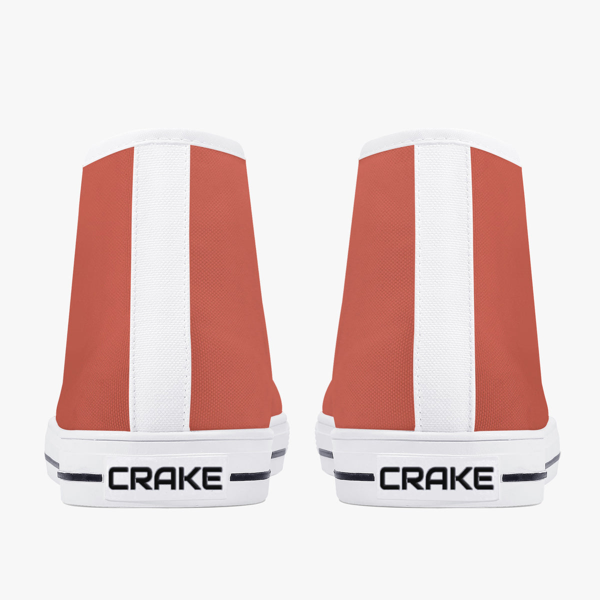Crake High Top Orange laced custom prints canvas shoes