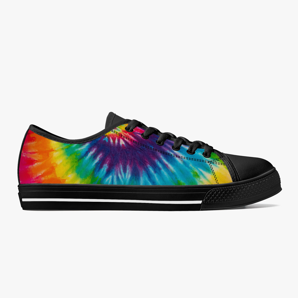 Crake Low Top Rainbow laced custom prints canvas shoes