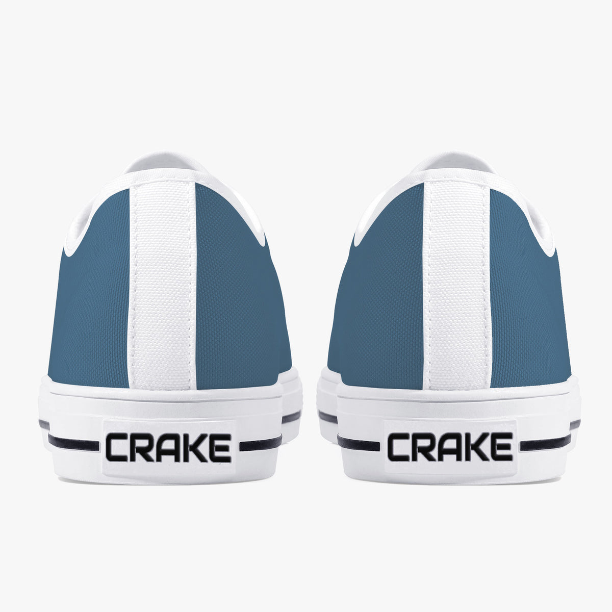 Crake Low Top Navy laced low top plain color canvas shoes