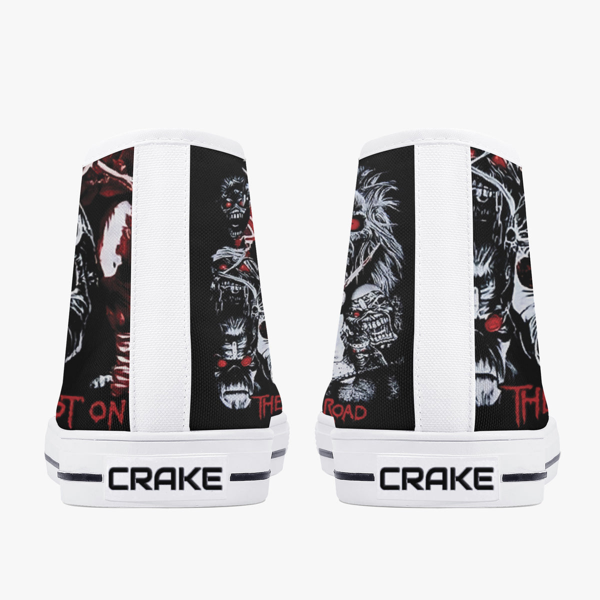 Crake High Top The Beast laced custom prints canvas shoes