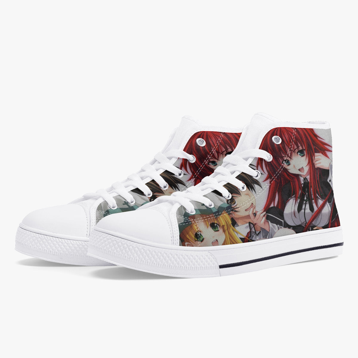 Crake High Top Japanese Anime laced custom prints canvas shoes