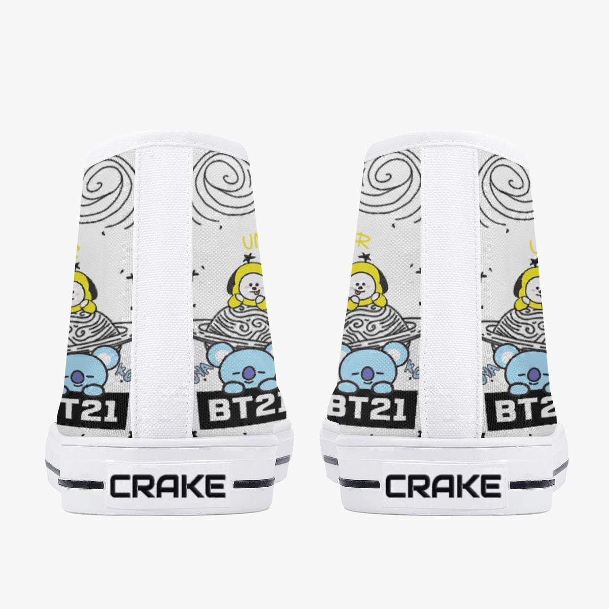 Crake High Top BT21 laced custom prints canvas shoes