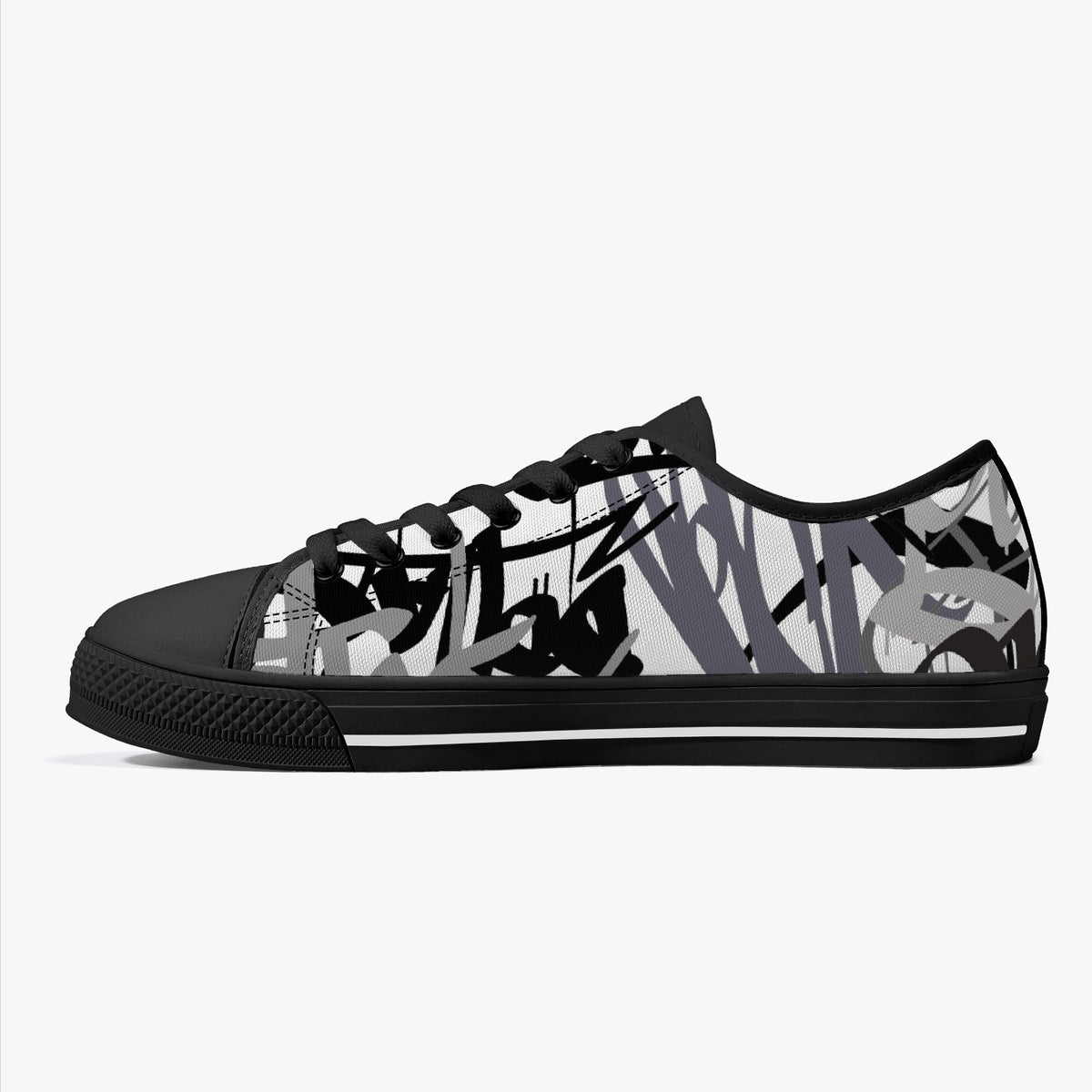 Crake Low Top Sapporo laced custom prints canvas shoes