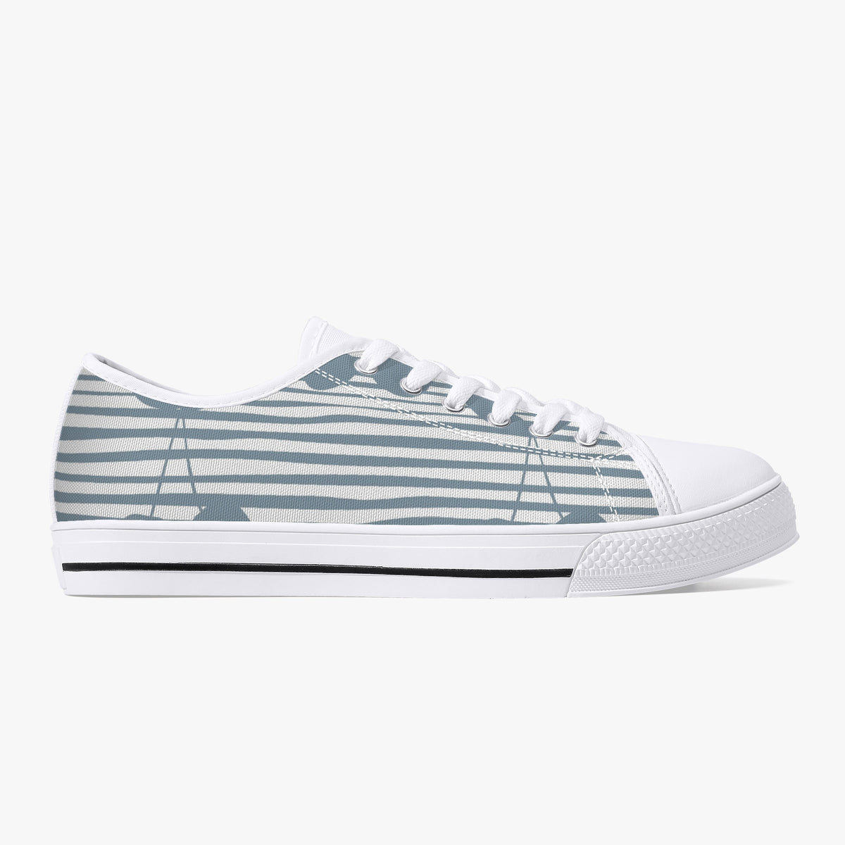 Crake Low Top The Curtain laced custom prints canvas shoes