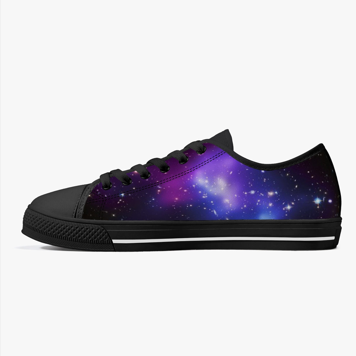 Crake Low Top Galaxy laced custom prints canvas shoes