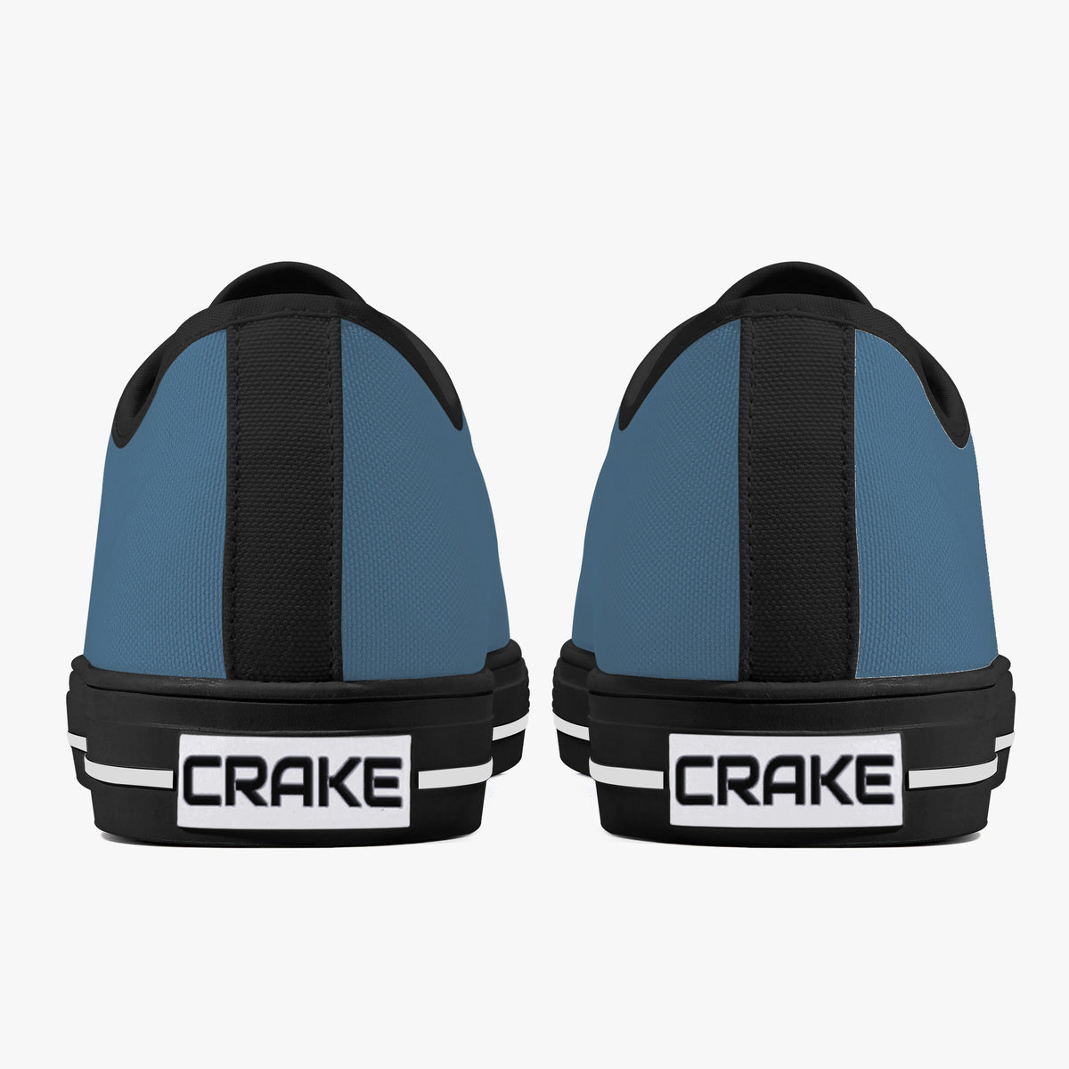 Crake Low Top Navy laced low top plain color canvas shoes