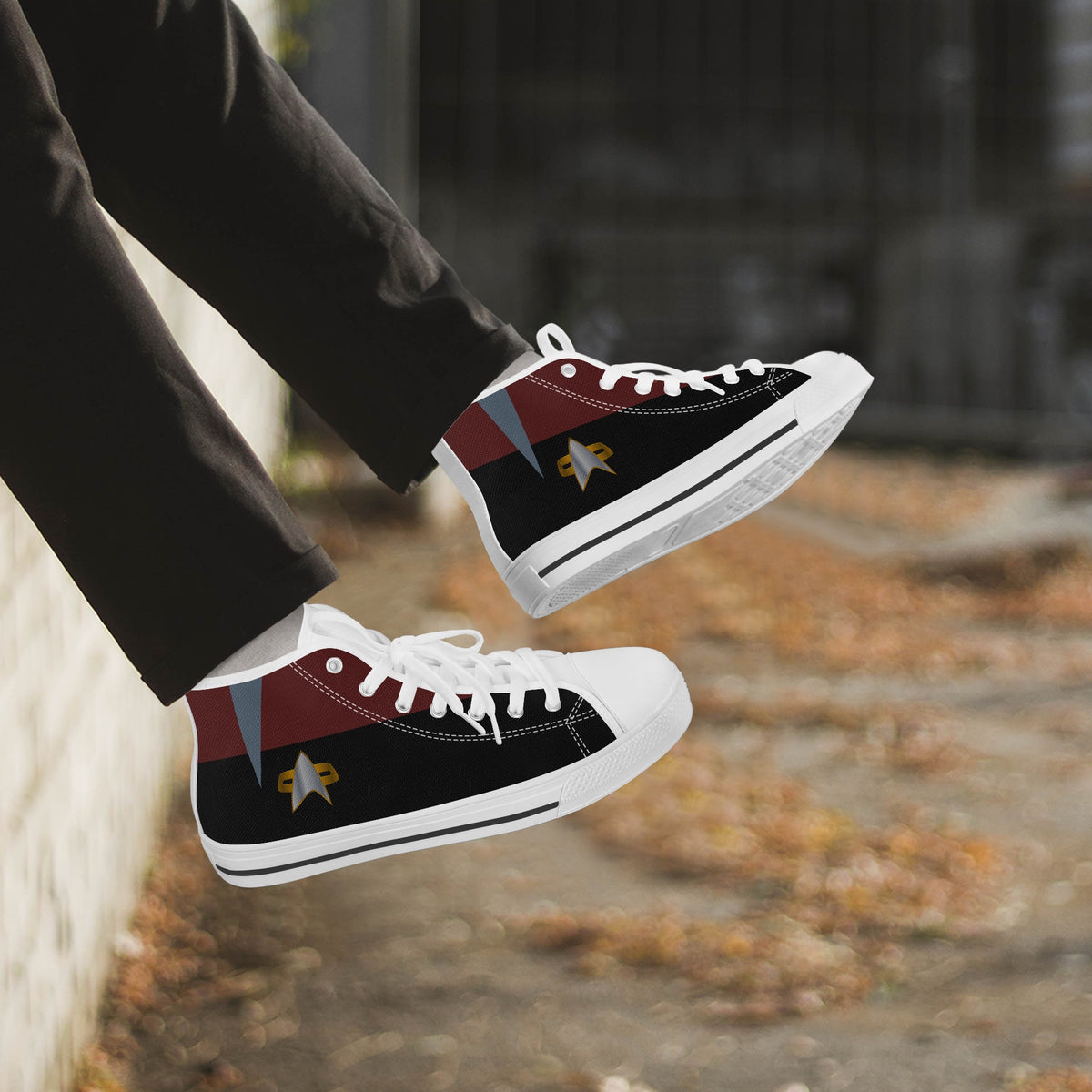 Crake High Top The Locker 2 laced custom prints canvas shoes
