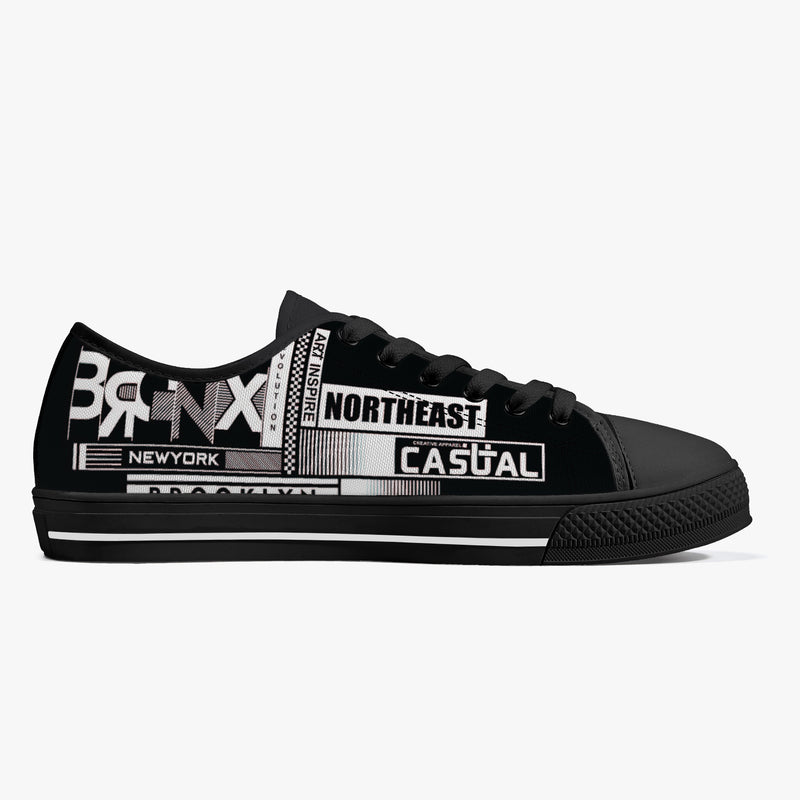 Crake Low Top Bronx and Brooklyn laced custom prints canvas shoes at RM MYR289
