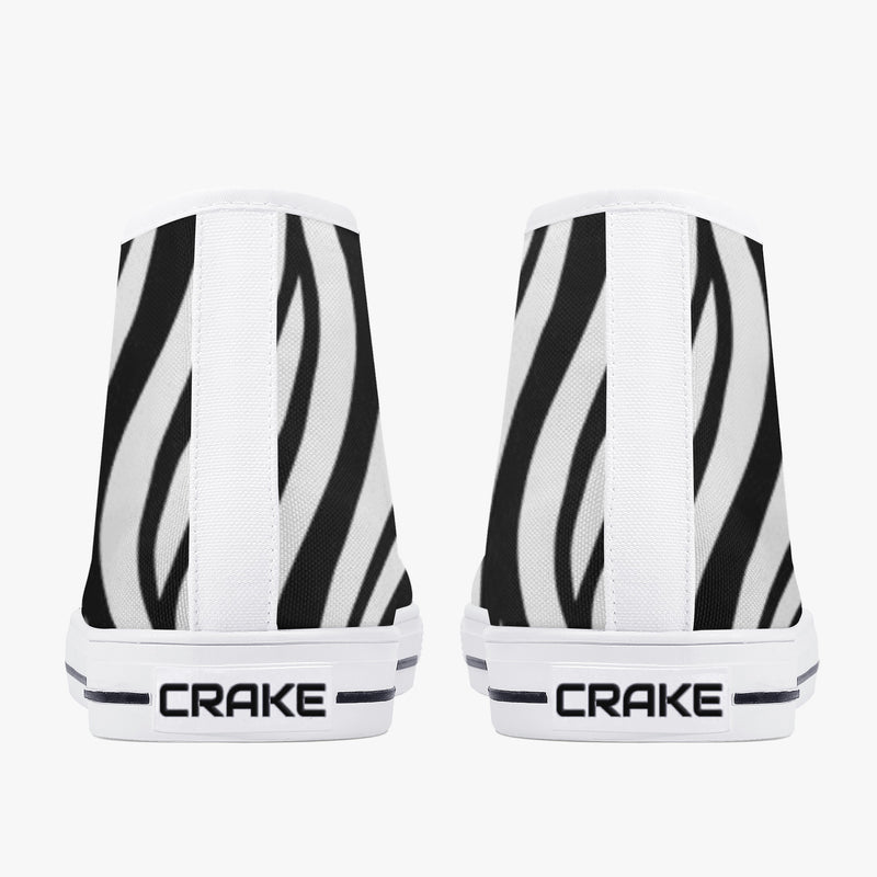 Crake High Top Zebra laced custom prints canvas shoes at RM MYR289