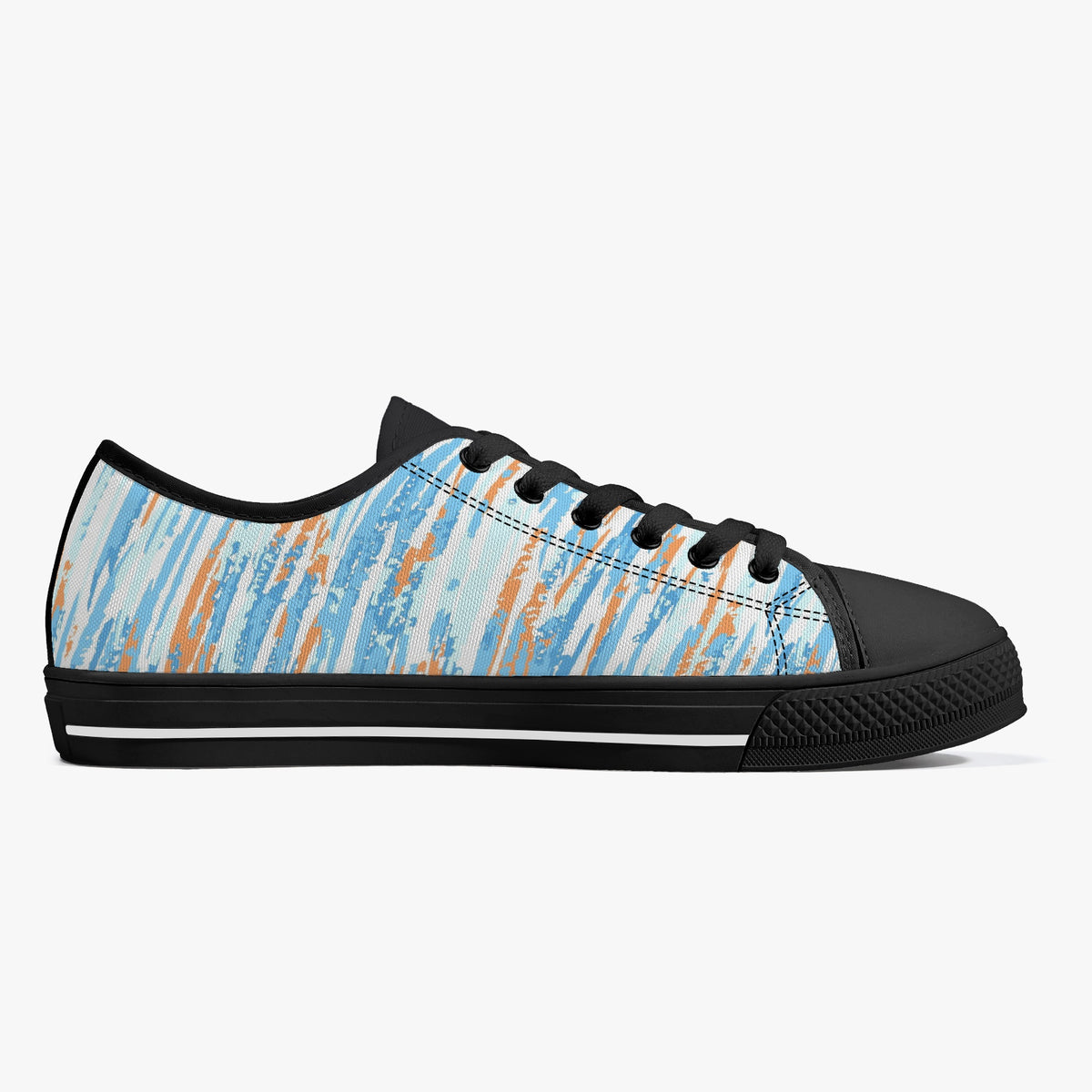 Crake Low Top Victory laced custom prints canvas shoes