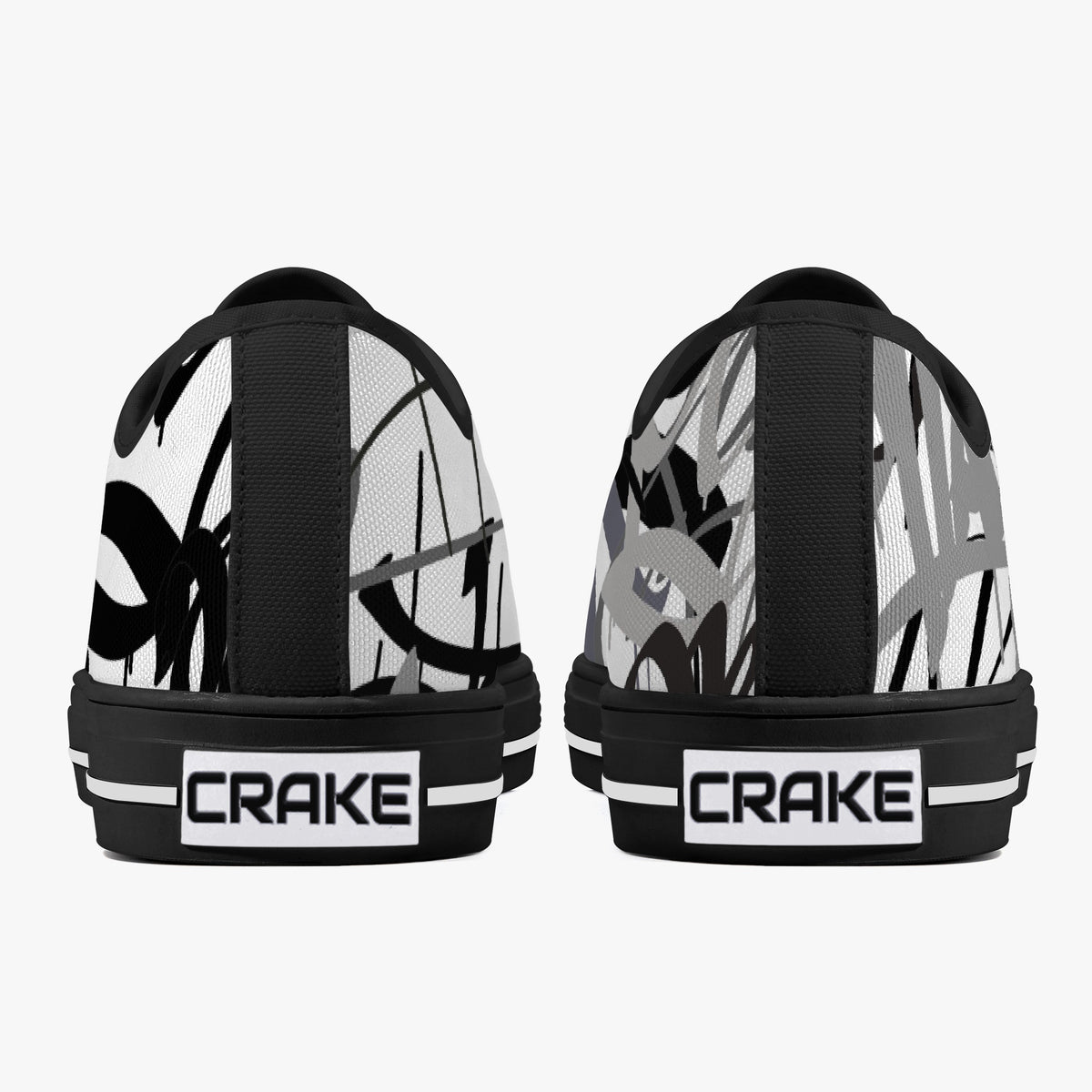 Crake Low Top Sapporo laced custom prints canvas shoes