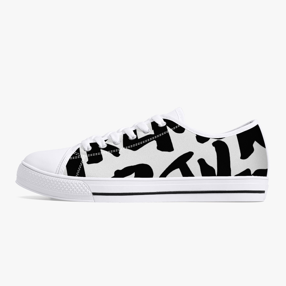 Crake Low Top Latin laced custom prints canvas shoes