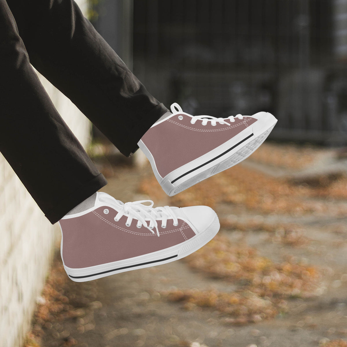 Crake High Top Lips laced custom prints canvas shoes