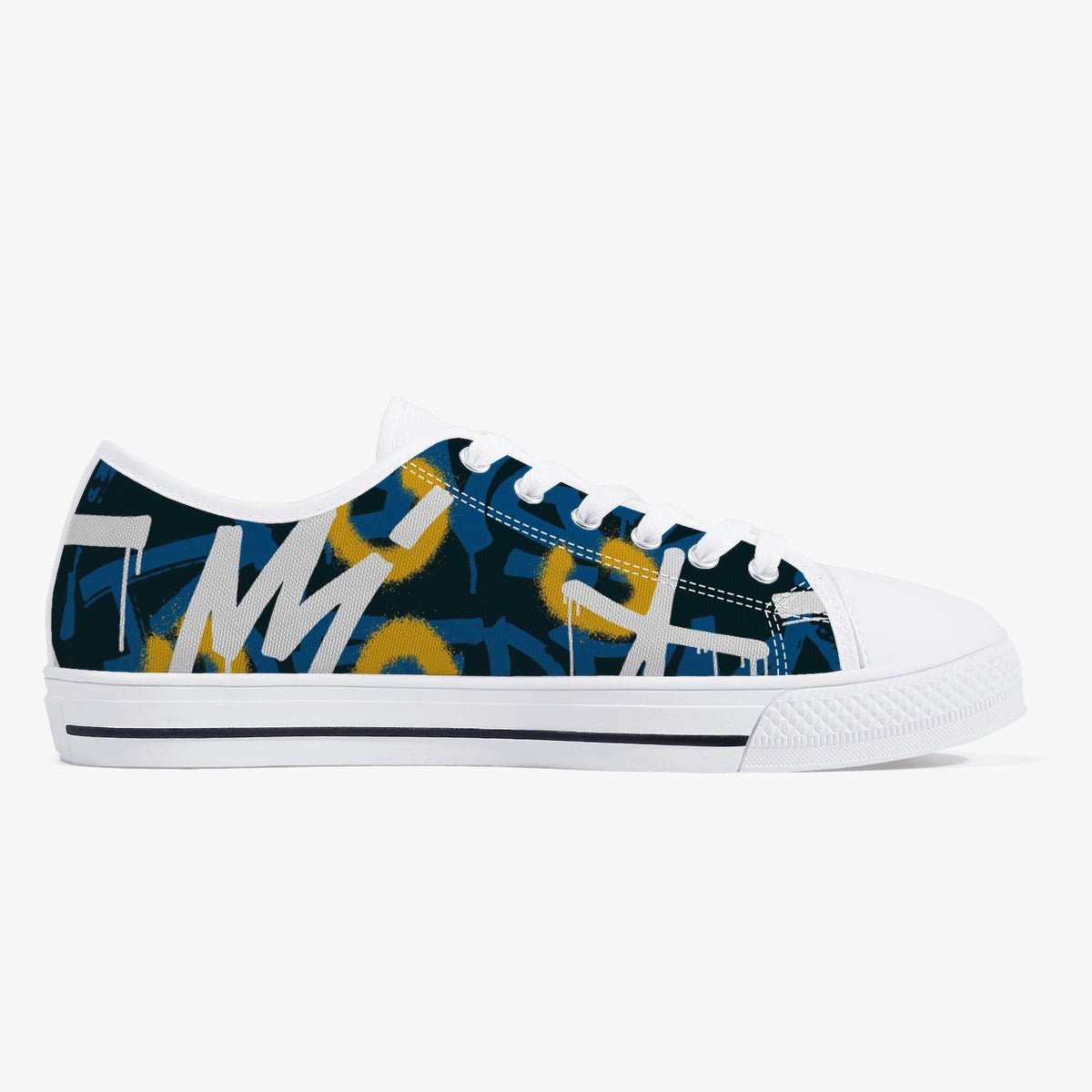 Crake Low Top Sunset laced custom prints canvas shoes