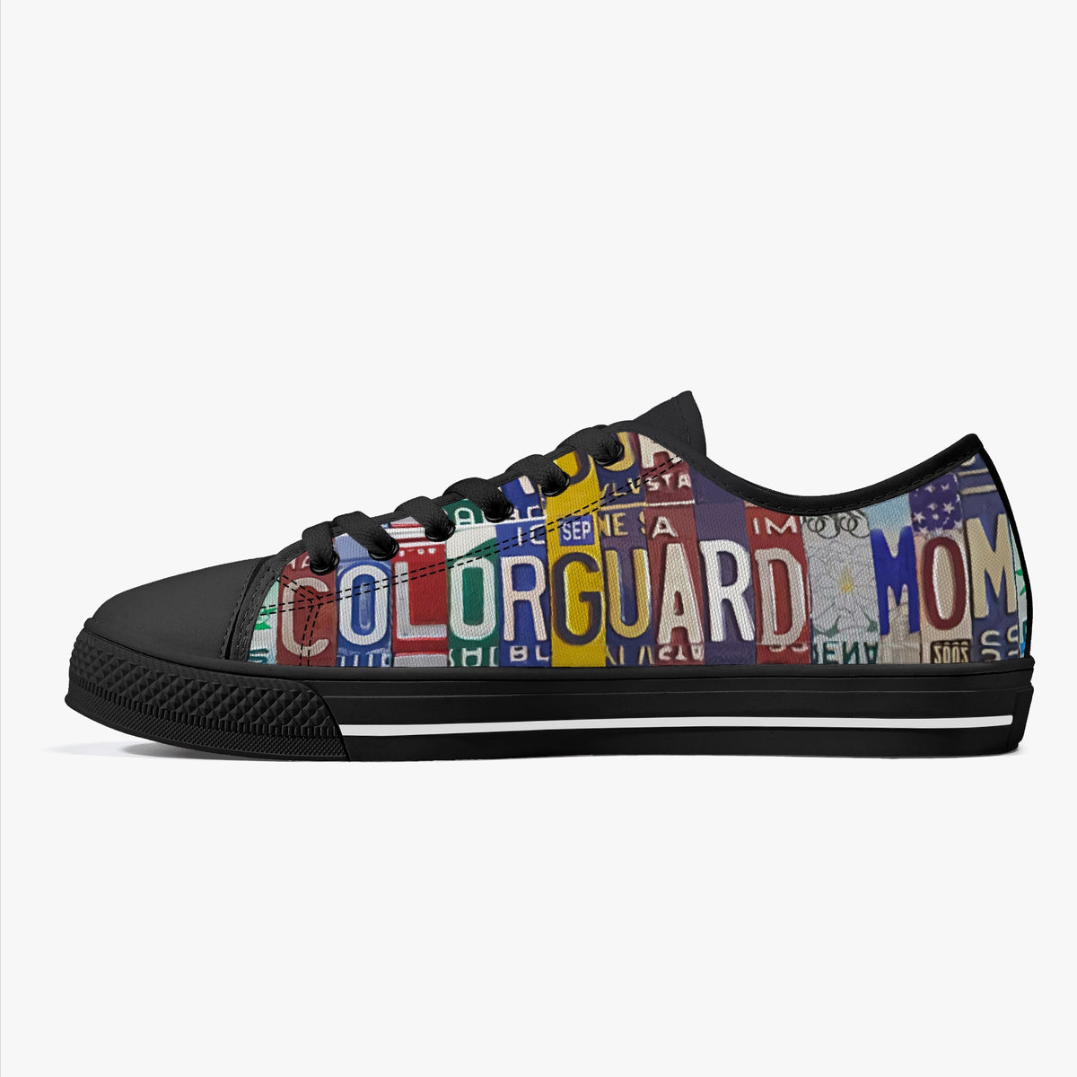 Crake Low Top Colorguard laced custom prints canvas shoes